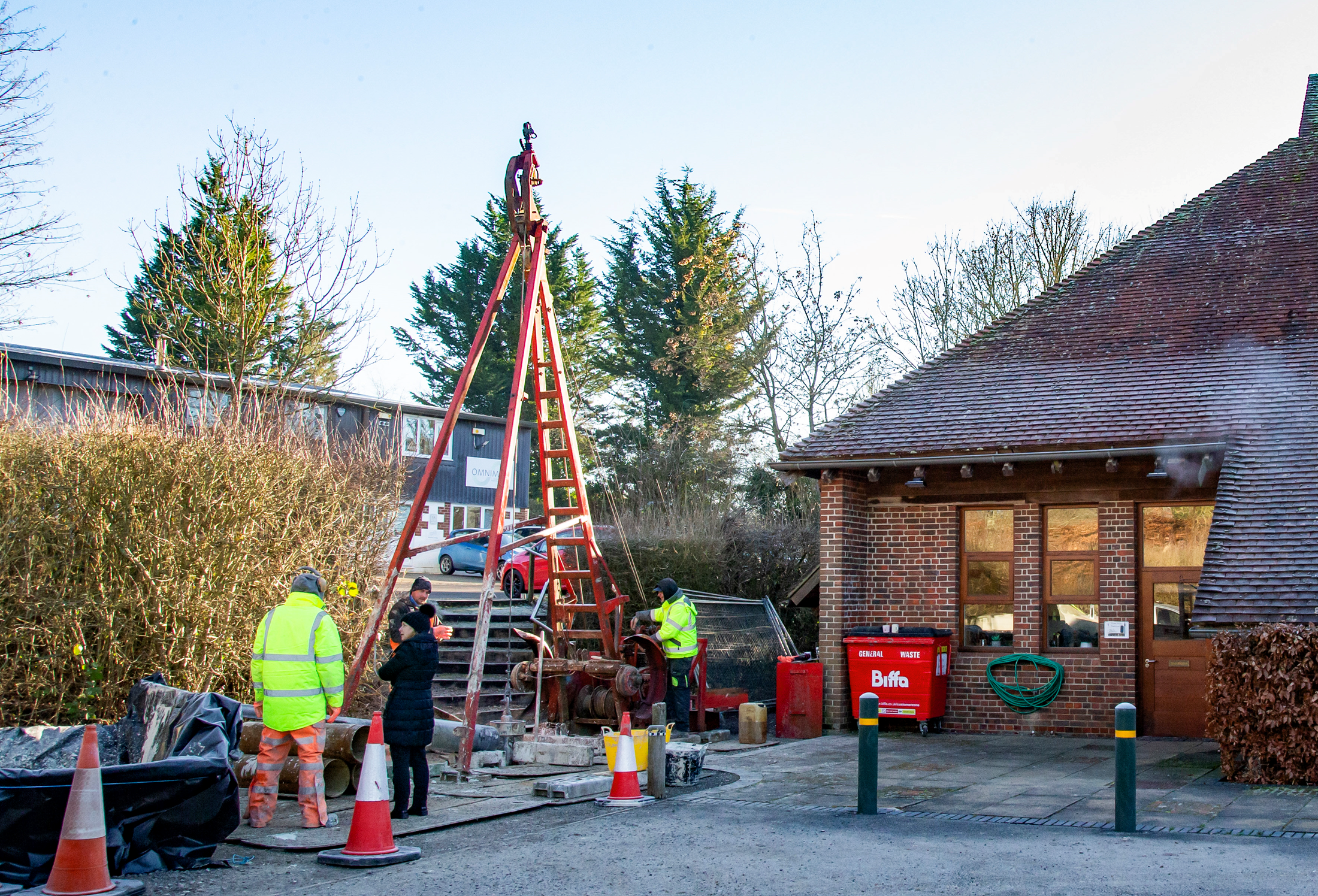 borehole drilling Itchen Abbas and Avington village hall.jpg